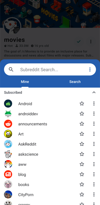 Subreddit Search