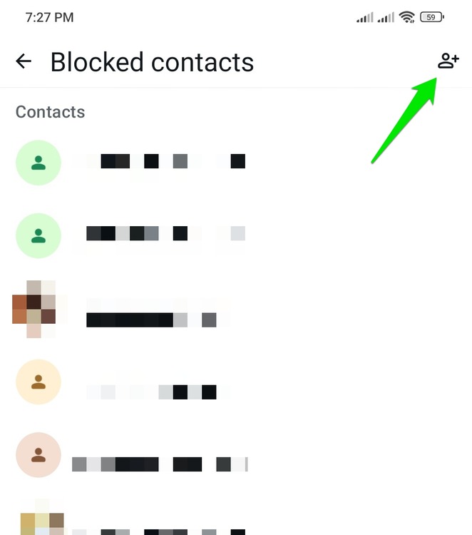 Adding Contact To Block