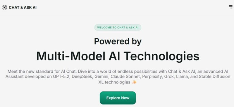 Chat & Ask AI homepage.