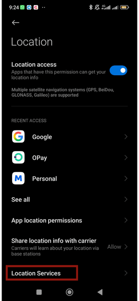 Android Location Services