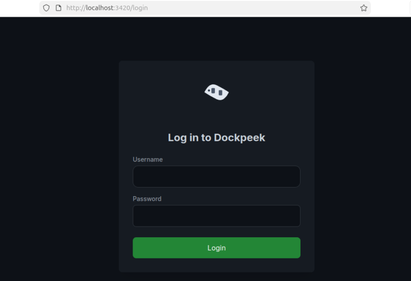 Log Into Dockpeek
