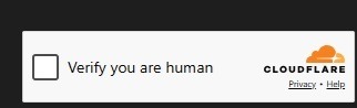 Real Cloudflare captcha to verify if you're human.