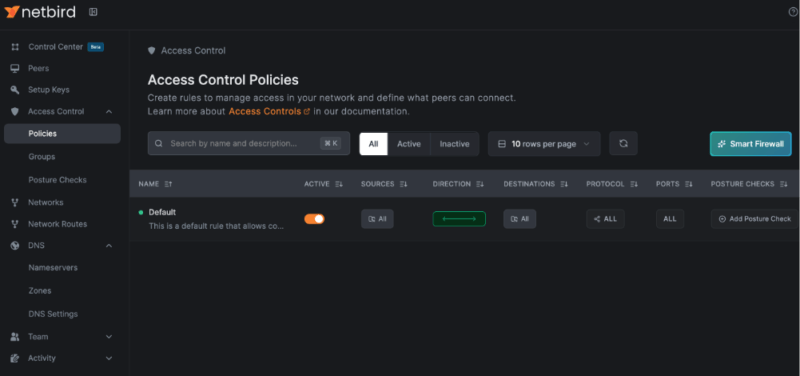 NetBird Access Control
