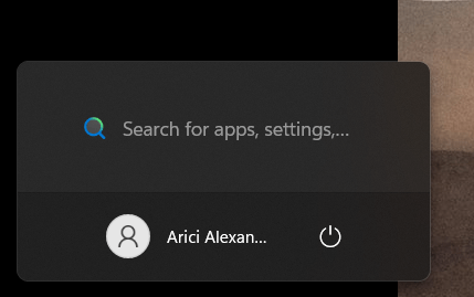Activating OnlySearch theme for Start menu in Windhawk in Windows. 