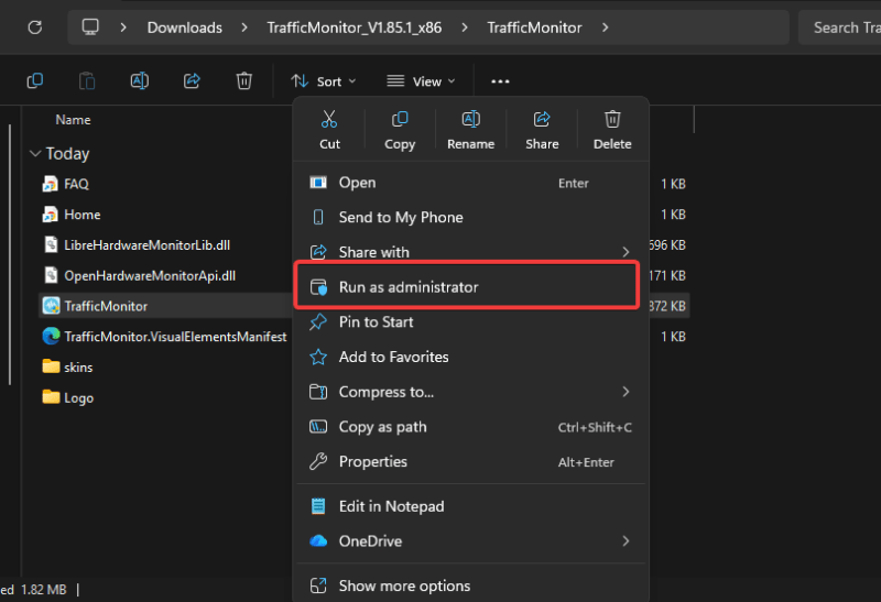 Run Trafficmonitor As Admin