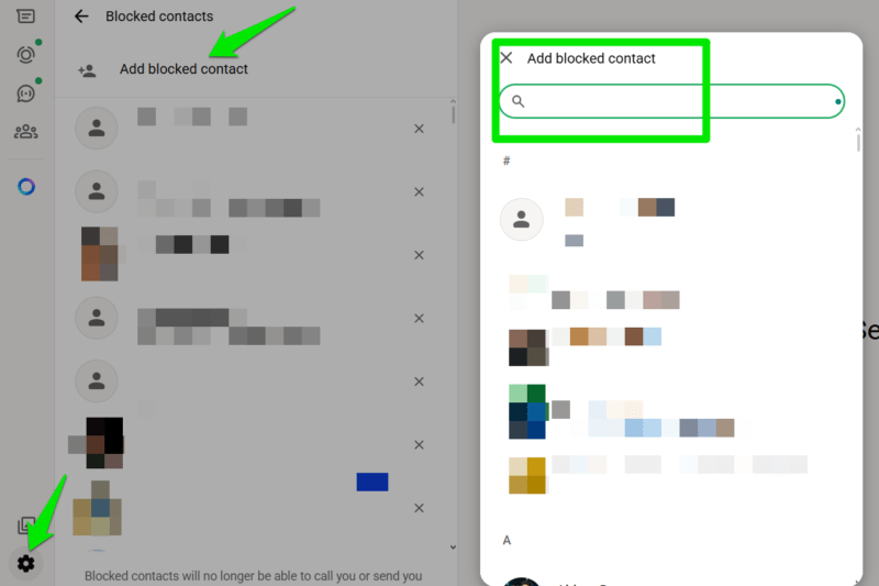 WhatsApp Desktop Block List