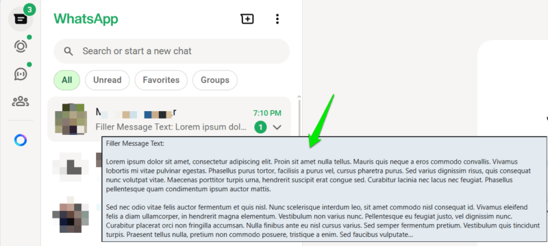 Whatsapp Desktop Viewing Message