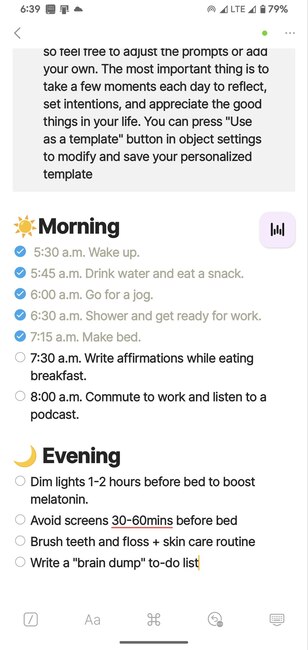 Anytype Making A Checklist