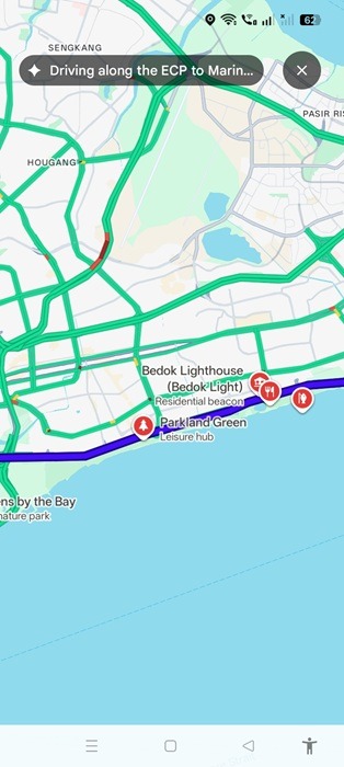Using Gemini to drive along a road for landmark-based navigation.