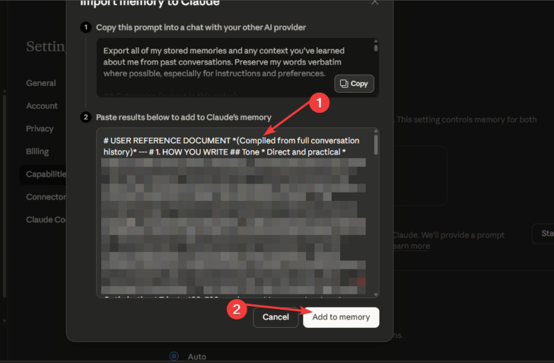 Import Memory To Claude