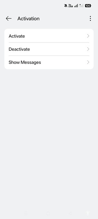 SIM Toolkit app of a branded Asian carrier with Äctivate and Deactivate options.