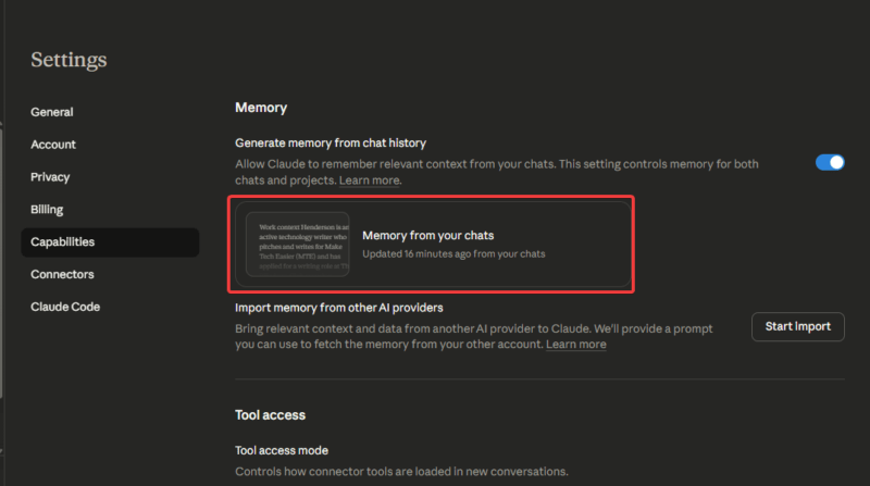Updated Claude Memory