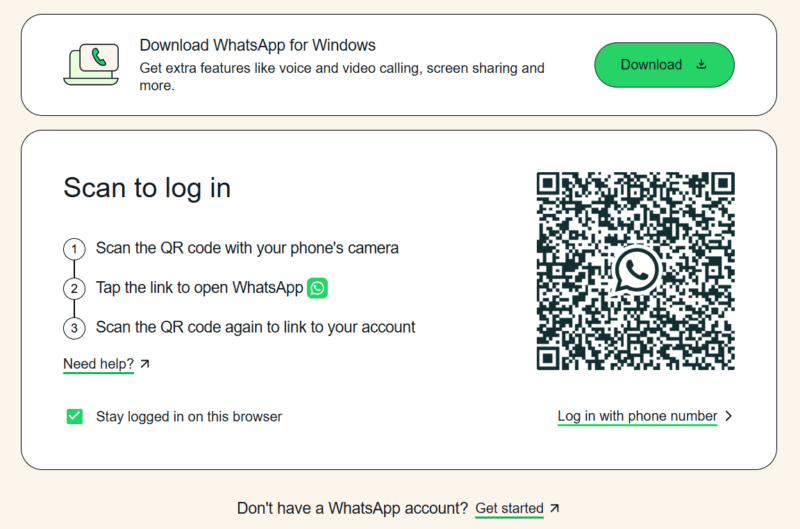 Whatsapp Web Interface On Chrome Browser