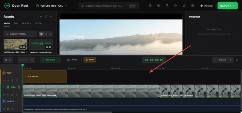 Added Audio Timeline Openreel