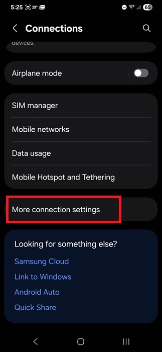 View more connection options.