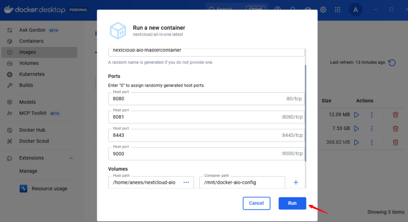 Configure Nextcloud Aio Settings