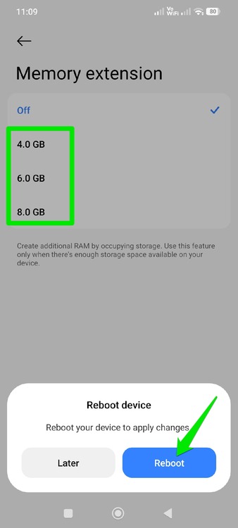 Enabling Memory Extension on Android