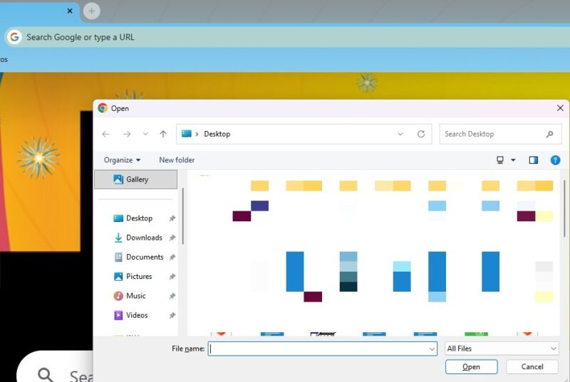 Opening local files in Chrome browser by using a keyboard shortcut.