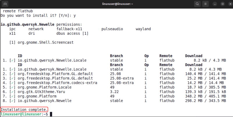 Install Newelle Linux