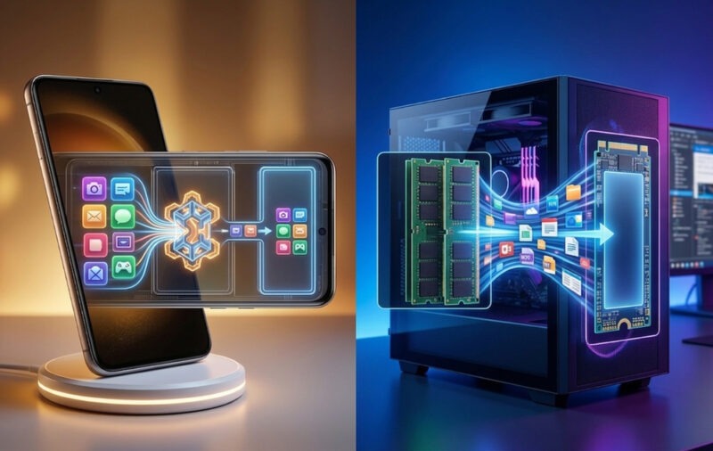 Memory Extension Vs Pagefile Swap representation