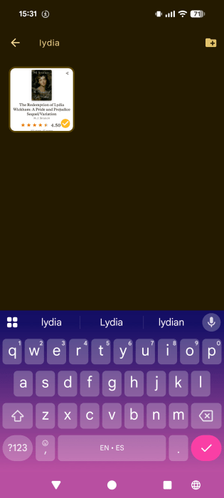 Searching screenshots with keywords in Shots Studio app. 