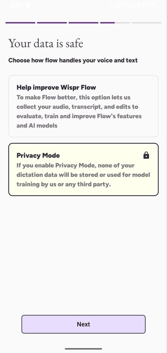 Wispr Flow Privacy Mode