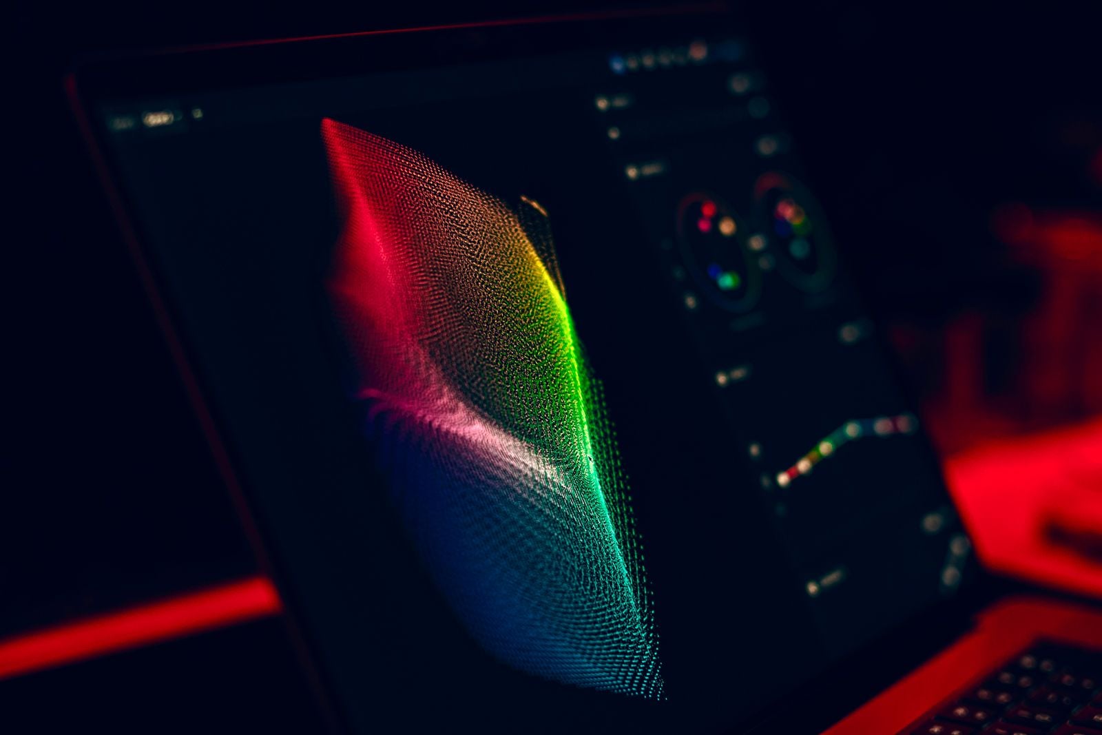 Red, green and blue became the primary colours on every screen because the human retina carries just three types of cone cells — the pixels aren't matching the light, they're matching your eyes